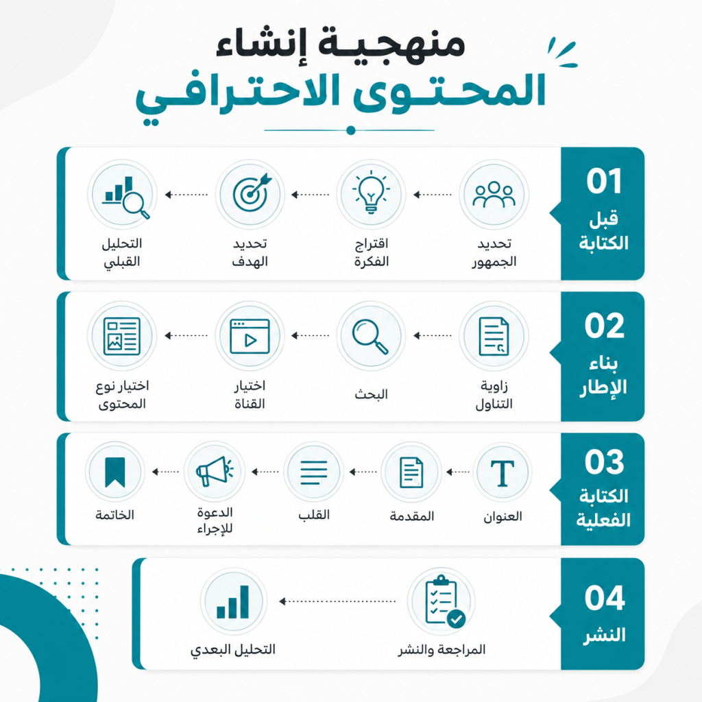 منهجية إنشاء المحتوى الاحترافي